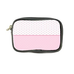 Love Polka Dot White Pink Line Coin Purse by Mariart