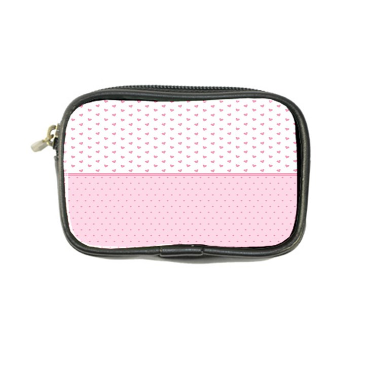 Love Polka Dot White Pink Line Coin Purse