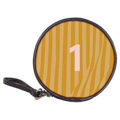 Number 1 Line Vertical Yellow Pink Orange Wave Chevron Classic 20-cd Wallets by Mariart