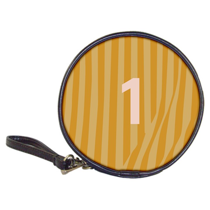 Number 1 Line Vertical Yellow Pink Orange Wave Chevron Classic 20-CD Wallets