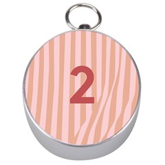 Number 2 Line Vertical Red Pink Wave Chevron Silver Compasses by Mariart