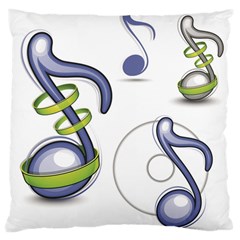 Notes Musical Elements Large Cushion Case (one Side) by Mariart