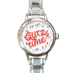 Question Mark Quiz Time Round Italian Charm Watch by Mariart