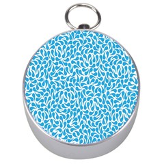 Pattern Blue Silver Compasses by Mariart