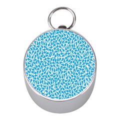 Pattern Blue Mini Silver Compasses by Mariart