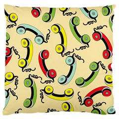 Telephone Cable Green Nyellow Red Blue Large Cushion Case (two Sides) by Mariart