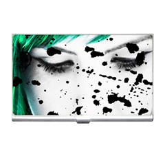 Beauty Woman Close Up Artistic Portrait Business Card Holders by dflcprints