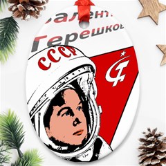 Valentina Tereshkova Oval Ornament (two Sides) by Valentinaart