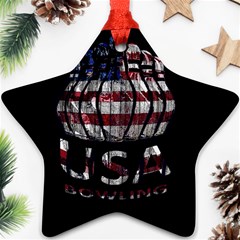 Usa Bowling  Star Ornament (two Sides) by Valentinaart