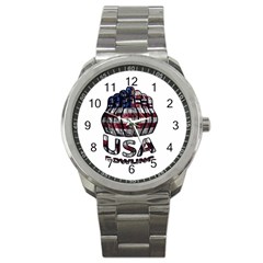 Usa Bowling  Sport Metal Watch by Valentinaart