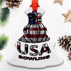 Usa Bowling  Christmas Tree Ornament (two Sides) by Valentinaart