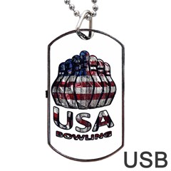 Usa Bowling  Dog Tag Usb Flash (two Sides) by Valentinaart