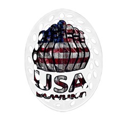 Usa Bowling  Oval Filigree Ornament (two Sides) by Valentinaart