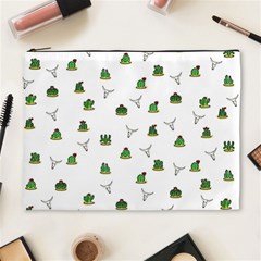 Cactus Pattern Cosmetic Bag (xl) by Valentinaart