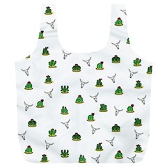 Cactus Pattern Full Print Recycle Bags (l)  by Valentinaart