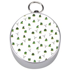 Cactus Pattern Silver Compasses by Valentinaart