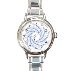 Spirograph Spiral Pattern Geometric Round Italian Charm Watch by Nexatart