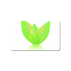 Leaves Green Nature Reflection Magnet (name Card) by Nexatart