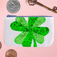 St Patricks Day Shamrock Green Large Coin Purse by Nexatart