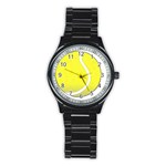 Tennis Ball Ball Sport Fitness Stainless Steel Round Watch Front