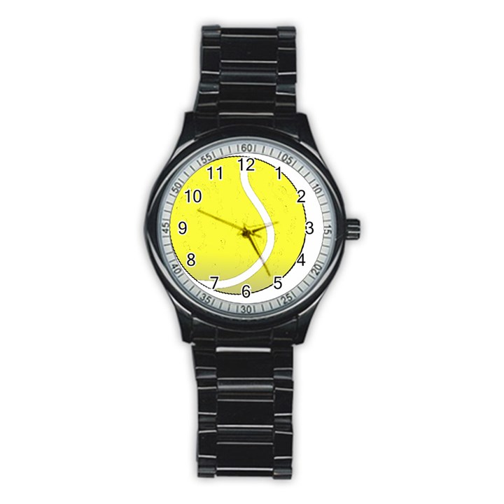 Tennis Ball Ball Sport Fitness Stainless Steel Round Watch