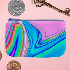 Aurora Color Rainbow Space Blue Sky Purple Yellow Green Pink Red Large Coin Purse by Mariart