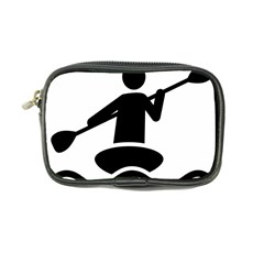 Cropped Kayak Graphic Race Paddle Black Water Sea Wave Beach Coin Purse by Mariart