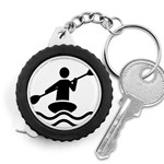 Cropped Kayak Graphic Race Paddle Black Water Sea Wave Beach Measuring Tapes Front