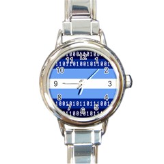 Digigender Cute Gender Gendercute Flags Round Italian Charm Watch by Mariart