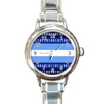 Digigender Cute Gender Gendercute Flags Round Italian Charm Watch Front