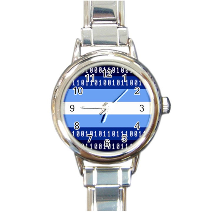 Digigender Cute Gender Gendercute Flags Round Italian Charm Watch