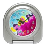 Fabric Rainbow Travel Alarm Clocks Front