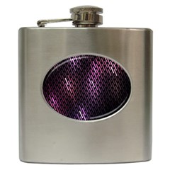 Light Lines Purple Black Hip Flask (6 Oz) by Mariart