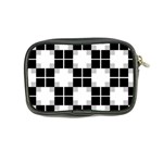 Plaid Black White Coin Purse Back