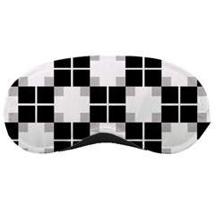 Plaid Black White Sleeping Masks by Mariart