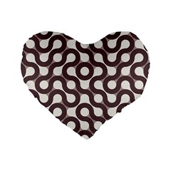 Seamless Geometric Circle Standard 16  Premium Heart Shape Cushions by Mariart