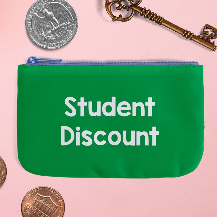 Student Discound Sale Green Large Coin Purse