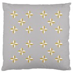 Syrface Flower Floral Gold White Space Star Large Cushion Case (One Side) Front