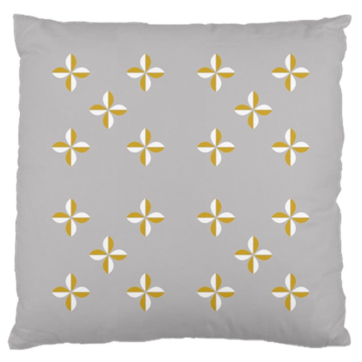 Syrface Flower Floral Gold White Space Star Large Cushion Case (One Side)