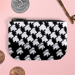 Transforming Escher Tessellations Full Page Dragon Black Animals Mini Coin Purses by Mariart