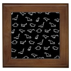 Dinosaurs Pattern Framed Tiles by Valentinaart