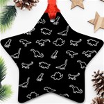 Dinosaurs pattern Star Ornament (Two Sides) Front