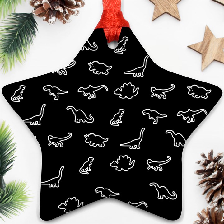 Dinosaurs pattern Star Ornament (Two Sides)