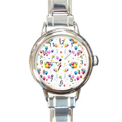 Balloons   Round Italian Charm Watch by Valentinaart