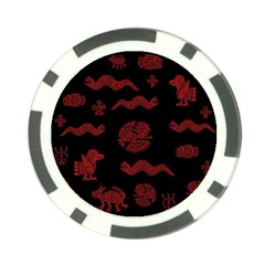 Aztecs Pattern Poker Chip Card Guard (10 Pack) by Valentinaart