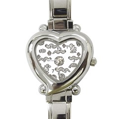 Aztecs Pattern Heart Italian Charm Watch by Valentinaart