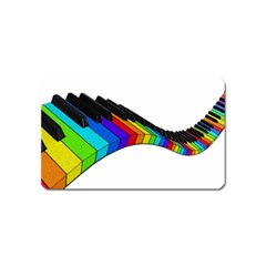 Rainbow Piano  Magnet (name Card) by Valentinaart