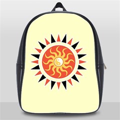 Yin Yang Sunshine School Bags (xl)  by linceazul