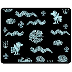 Aztecs Pattern Double Sided Fleece Blanket (medium)  by ValentinaDesign