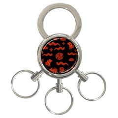 Aztecs Pattern 3-ring Key Chains by ValentinaDesign